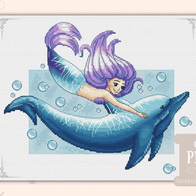 Mermaid Cross Stitch Kit