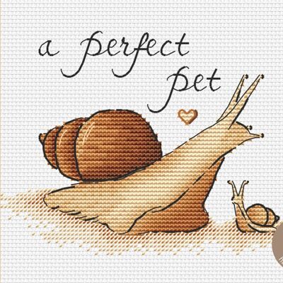 Snail “Perfect Pet” Cross Stitch Kit