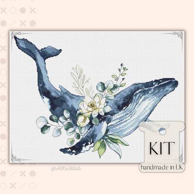 Whale Cross Stitch Kit