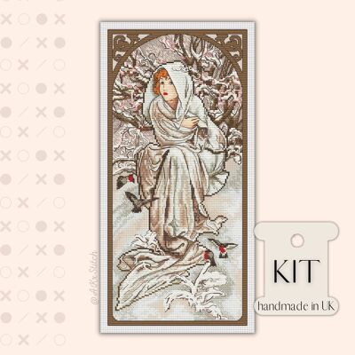 Winter Woman Cross Stitch Kit