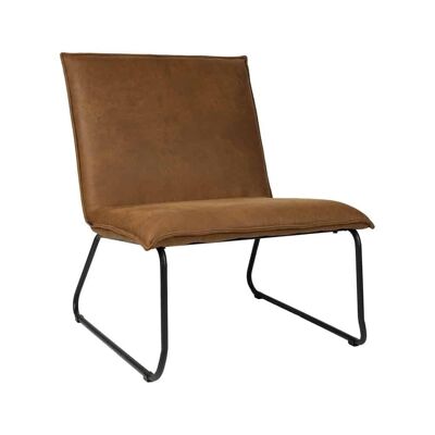 Fauteuil Paz - Cognac leer