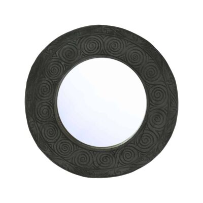 Ronde zwarte spiegel Madera