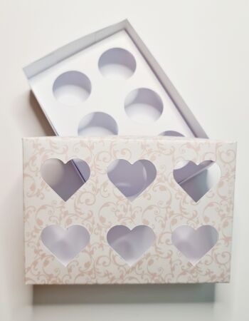 Boîte cadeau 6 x 1 oz avec couvercle - Pop Up Butterfly Valentine's Day Red Heart's 2