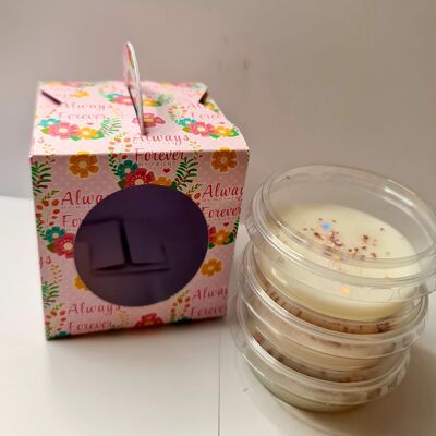 Coffret Cadeau pour 3 x 2oz Deli Pots - Papillon Floral Noir & Blanc