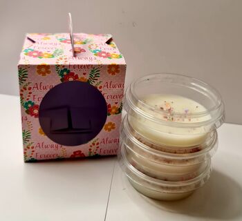 Coffret Cadeau pour 3 x 2oz Deli Pots - Papillon Floral Noir & Blanc 3