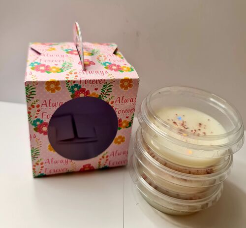 Gift Box for 3 x 2oz Deli Pots - Coral & Grey Mum