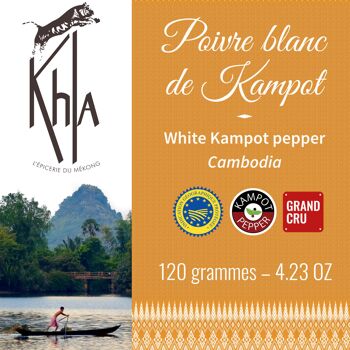 Poivre blanc de Kampot IGP - BIO Premium - en grains - 120g 2