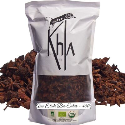 Organic whole star anise - 400 g pouch