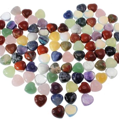 Mini cœurs de pierres précieuses