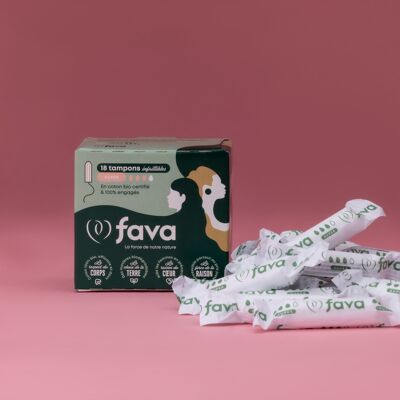 Tampons aus BIO-BAUMWOLLE ohne Applikator – Super Flow