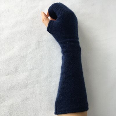 Cashmere Mitts Lux long - Midnight