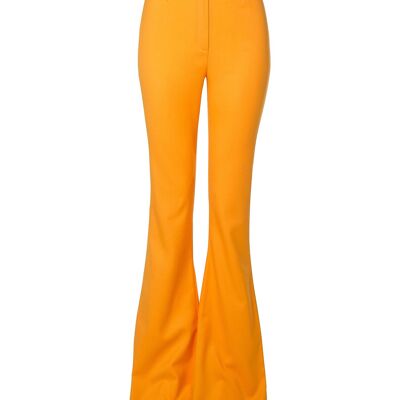 Pantalon évasé en laine LARA - Orange
