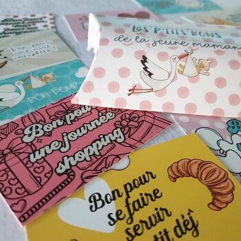 Lot de 12 "Bon pour"  Jeune maman 3