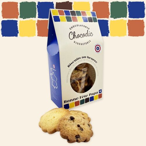 CHOCODIC - COFFRET LUNA GALETTES AU BEURRE PERSONNALISÉES FÊTE DES PÈRES PAPA