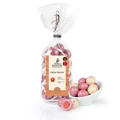 Crèm'fraise 200g - pâte de fruits fraise au chocolat blanc