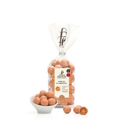 Perles Abricot 200g - pâte de fruits abricot au chocolat au lait