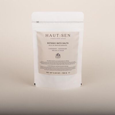 Bath Salts - Lavender Geranium 100g Pouch - Relax & Calm