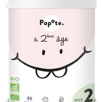 Organic baby milk 2nd age Popote