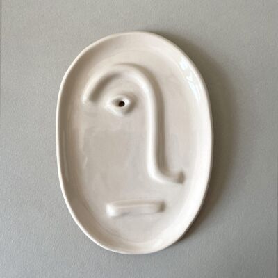 visage de porte-savon en céramique
