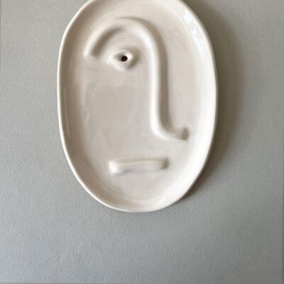 visage de porte-savon en céramique