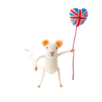 Souris Platinum Jubilee avec ballon Union Jack - par Sew Heart Felt 5