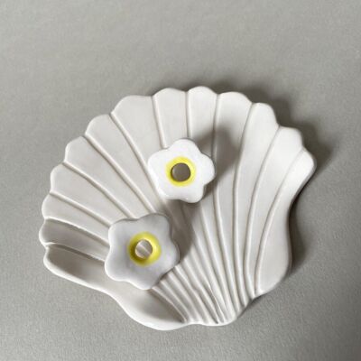 Shell jewelry box ceramic plate