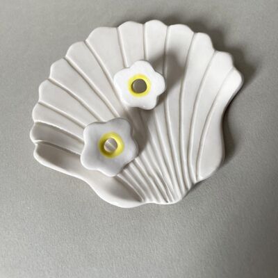 Shell jewelry box ceramic plate