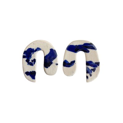 Summer blue Valentina light ceramic earrings