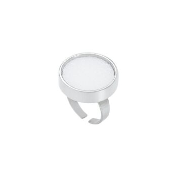 Alcée - Bague réglable 20mm - Argent 1