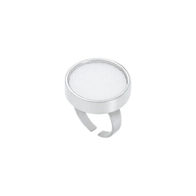 Alcée - Adjustable ring 20mm - Silver