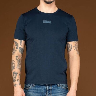 CANAAN CASTLE, 100% cotton short sleeve jersey - BLU