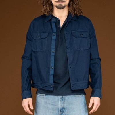 KYUSHU, cotton jacket - BLU