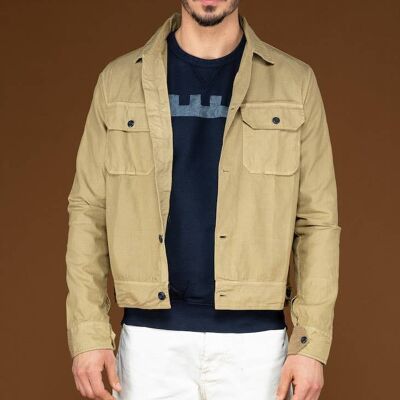 KYUSHU, cotton jacket - BEIGE