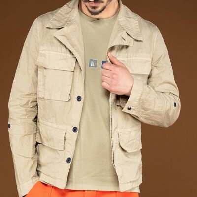 MALSHI, cotton jacket - BEIGE