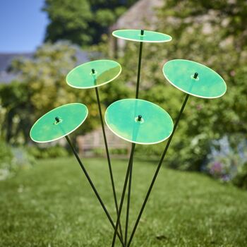 Lot de 5 grandes décorations de jardin 'Sun Discs' 8