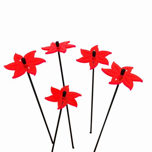 Small Garden Décor Ornaments Set of 5 'Lotus'