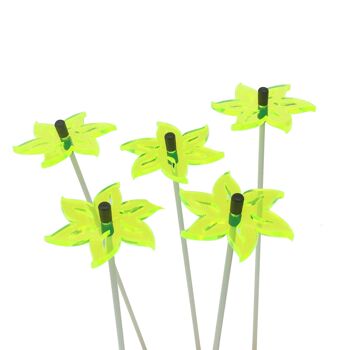 Lot de 5 petites décorations de jardin 'Lotus' 6