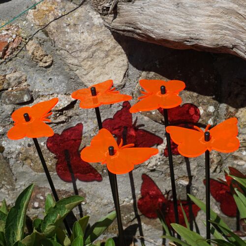 Medium Garden Décor Ornaments Set of 5 'Gatekeeper Butterfly'