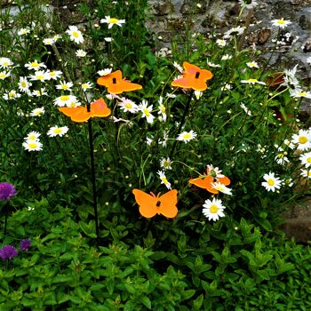 Lot de 5 décorations de jardin moyennes 'Gatekeeper Butterfly' 11