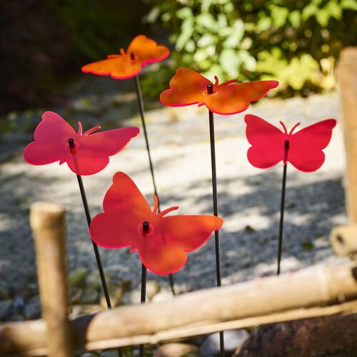 Large Garden Décor Ornaments Set of 5 'Gatekeeper Buttefly'