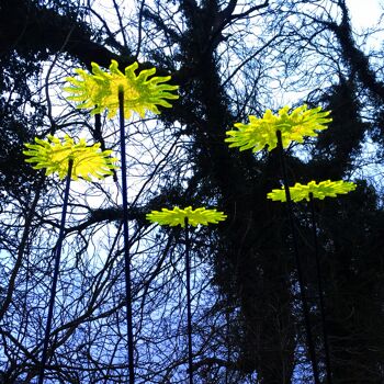 Ensemble de 5 ornements de décoration de jardin de taille moyenne 'Smiling Sun' 2