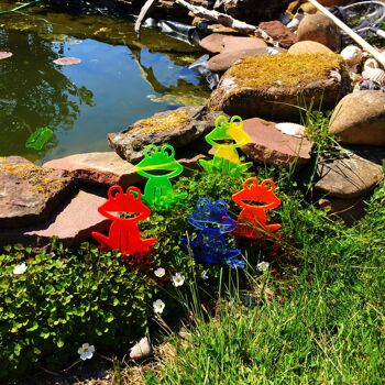 Set de 5 décorations de jardin moyennes 'Grenouilles' 7