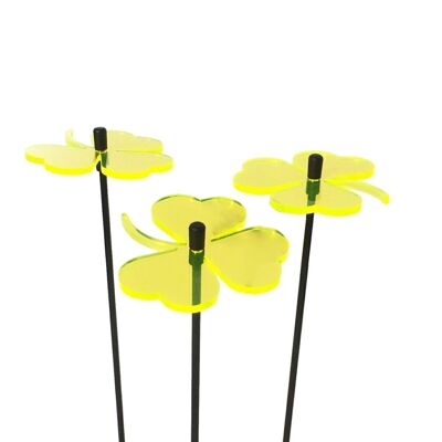 Lot de 3 petites décorations de jardin 'Shamrock'