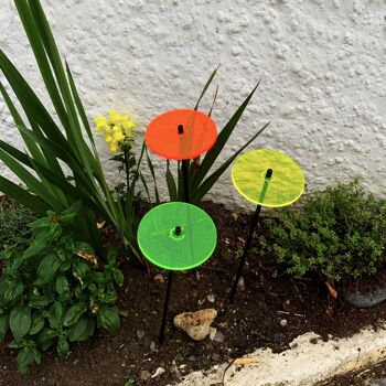Ensemble de 3 décorations de jardin moyennes 'Sun Discs' 5
