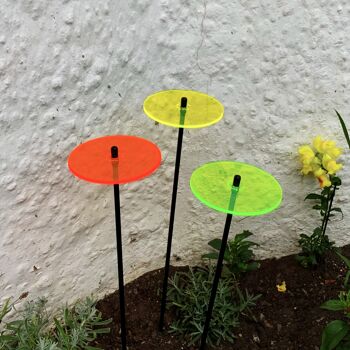 Ensemble de 3 décorations de jardin moyennes 'Sun Discs' 6