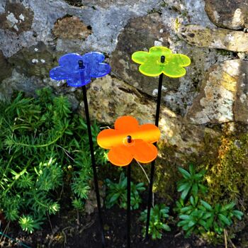 Lot de 3 décorations de jardin moyennes 'Blossoms' 8