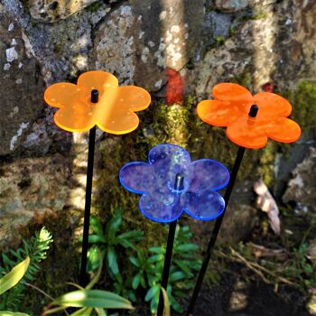 Lot de 3 décorations de jardin moyennes 'Blossoms' 10