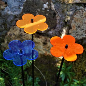 Lot de 3 décorations de jardin moyennes 'Blossoms' 11