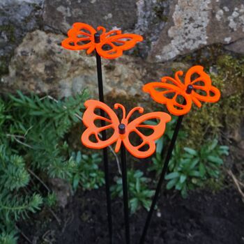 Lot de 3 décorations de jardin moyennes 'Comma Butterfly' 2