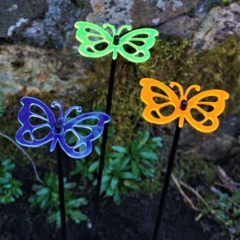 Lot de 3 décorations de jardin moyennes 'Comma Butterfly' 3